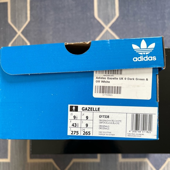 ADIDAS GAZELLE logo-appliqué suede sneakers! WORN ONCE! Original box! Size 11.5 - Picture 4 of 4